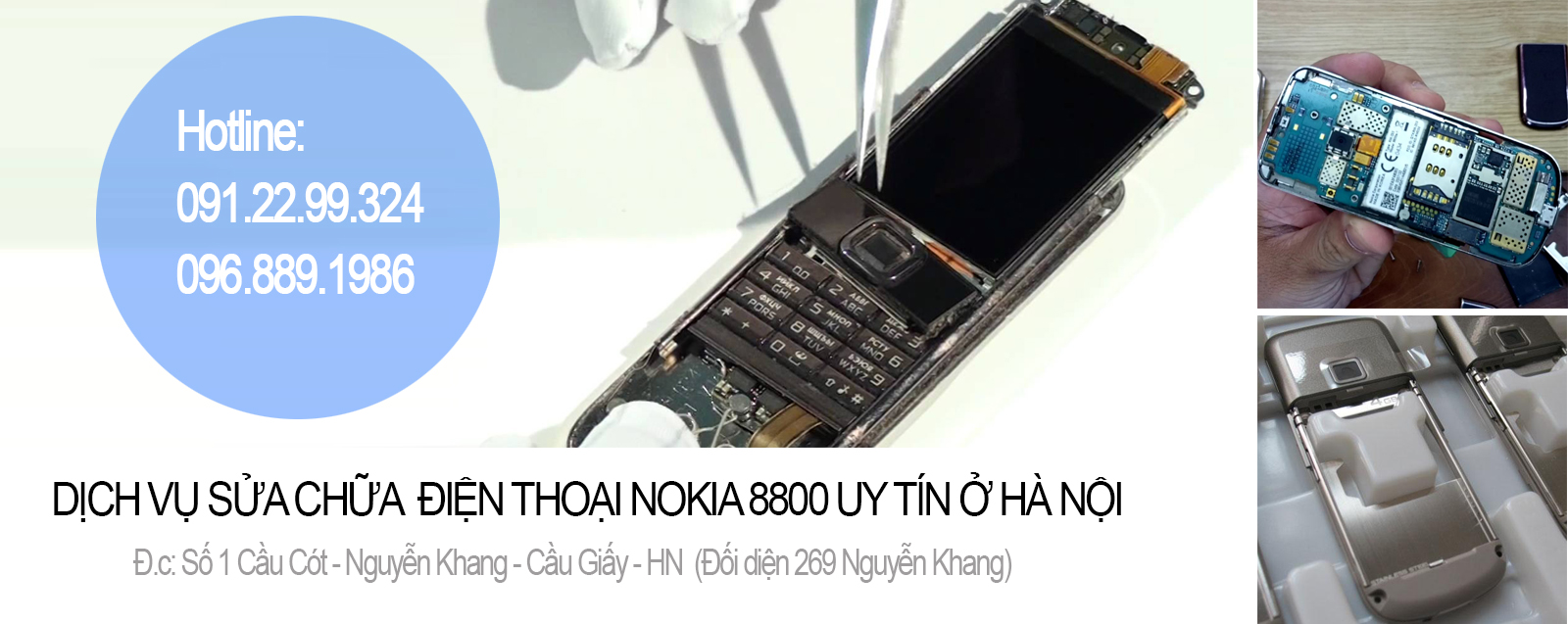 Dịch vụ sửa chữa điện thoại Nokia 8800 uy tín ở tại Hà Nội